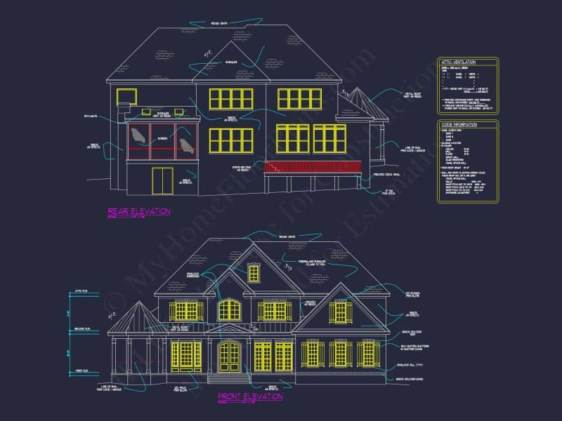 Customizable house Plan with Stunning Architecture and CAD Designs