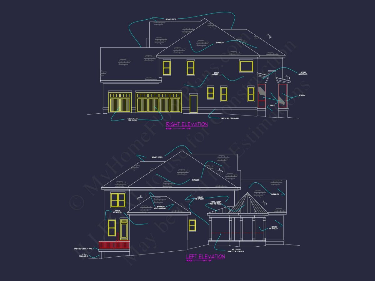 Customizable house Plan with Stunning Architecture and CAD Designs