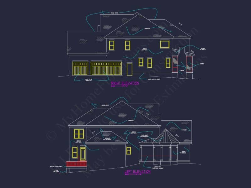 Customizable house Plan with Stunning Architecture and CAD Designs