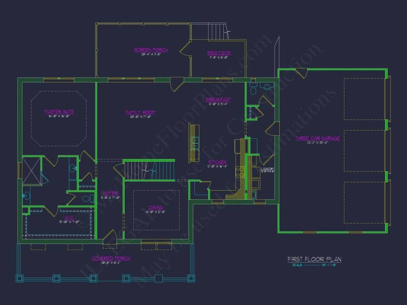Customized house Plan with CAD Designs & 3, 800+ Sqft Plan