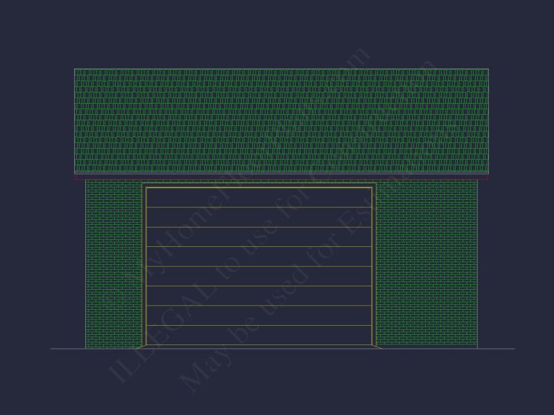 Detached Garage house Blueprint with Workshop Design