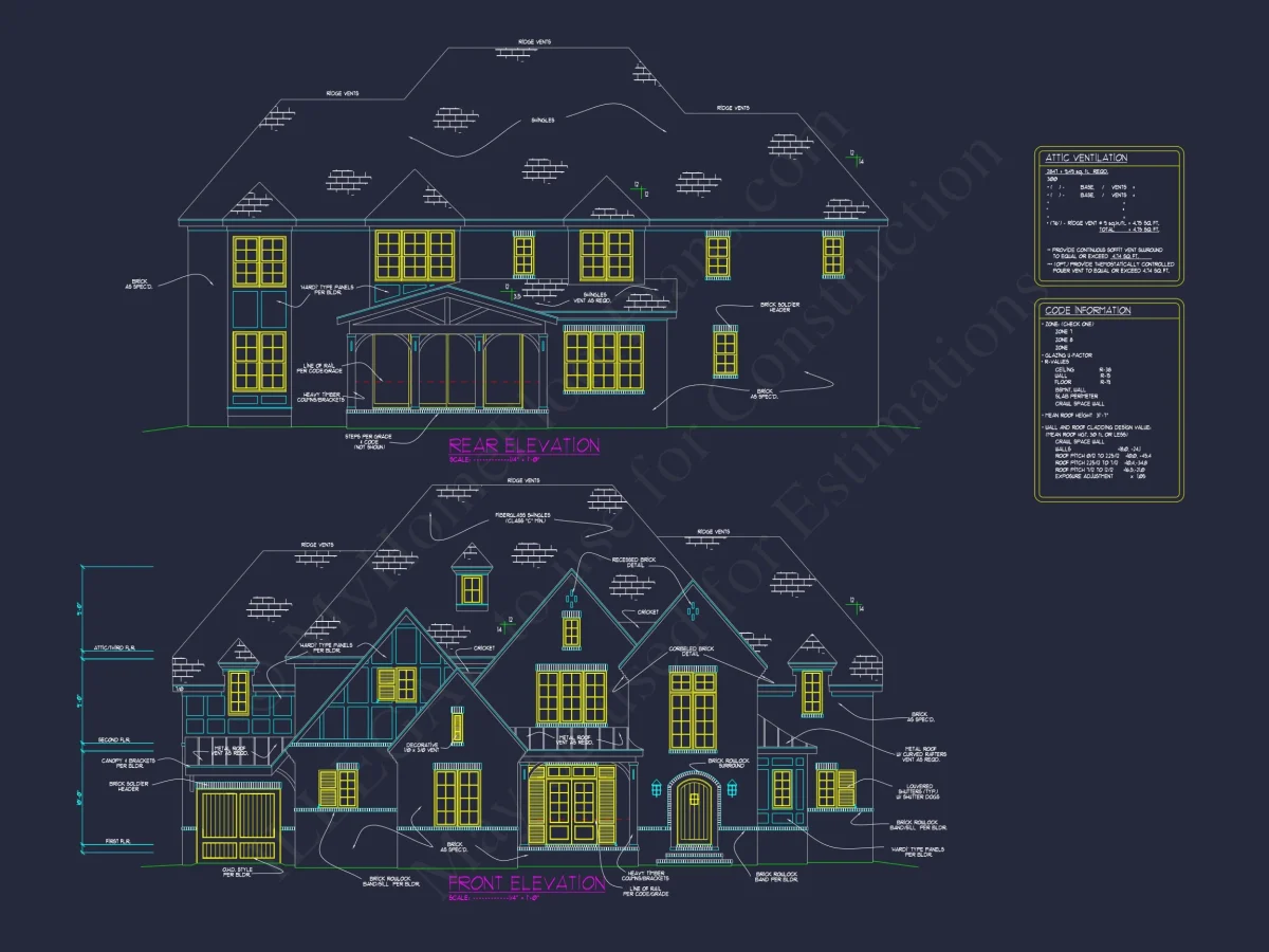 Detailed CAD house Plan with 2-Story Designs & Modern Features