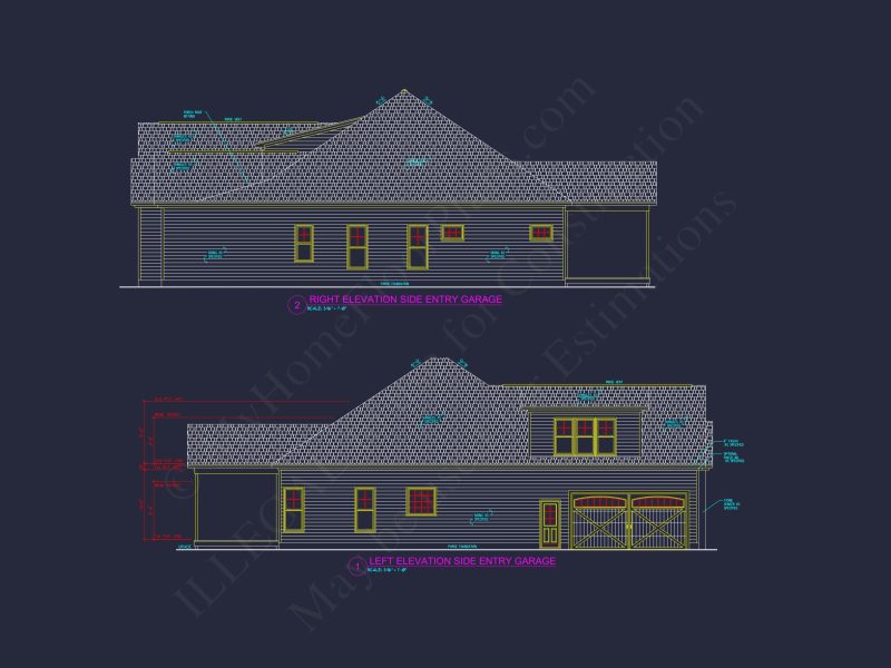Detailed house Floor Plan Blueprint with CAD Designs