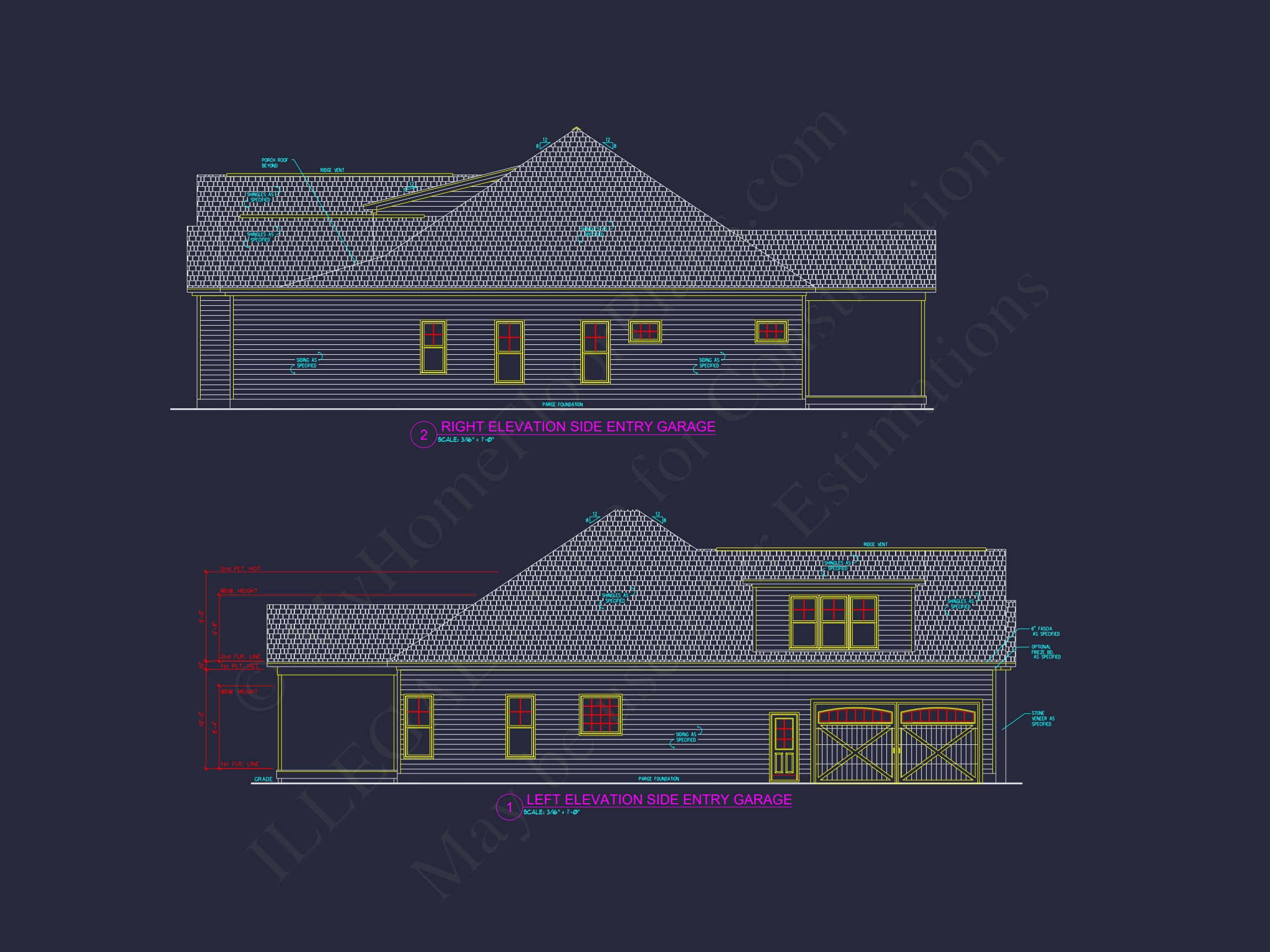 Detailed house Floor Plan Blueprint with CAD Designs