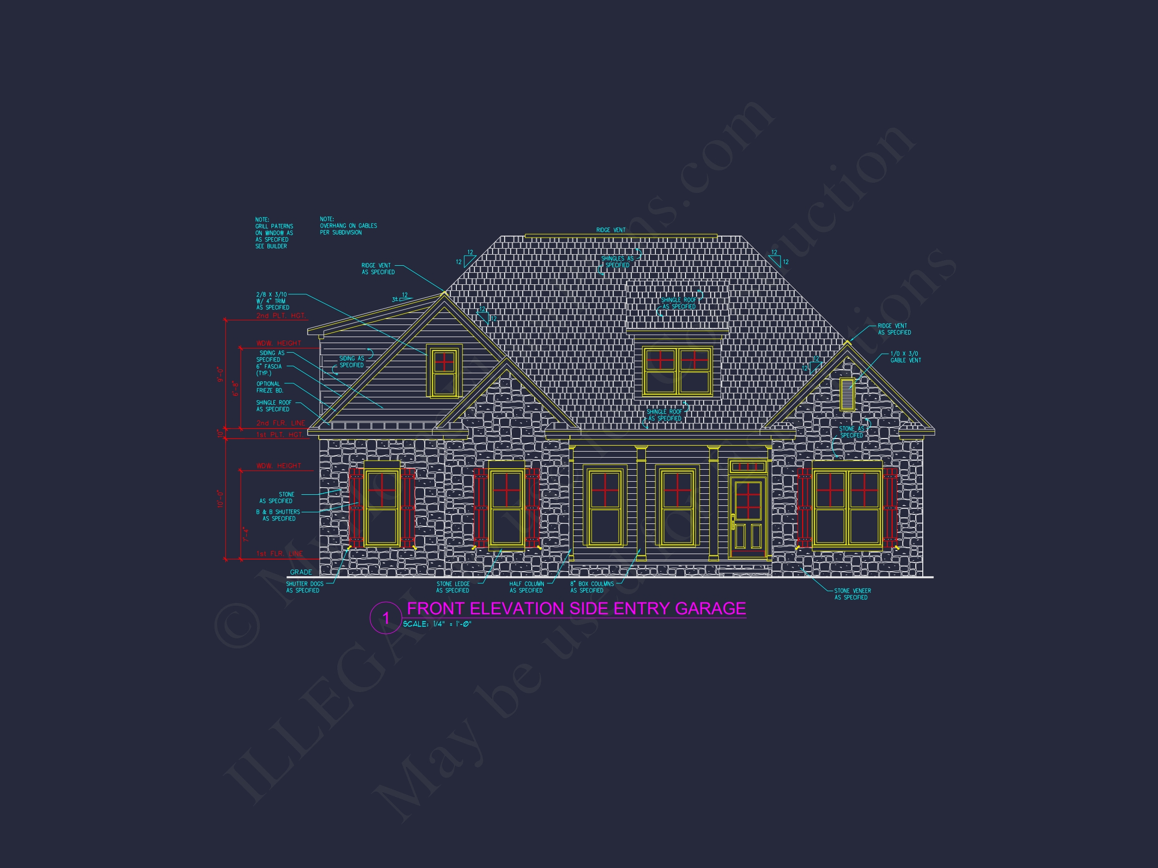 Detailed house Floor Plan Blueprint with CAD Designs