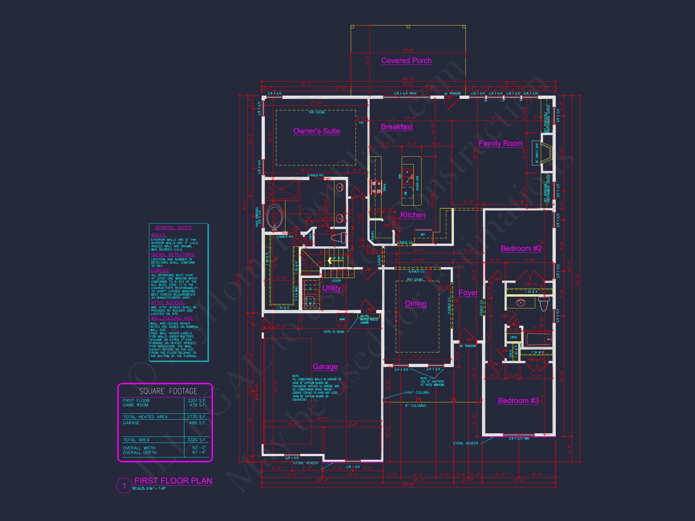 Detailed house Floor Plan Blueprint with CAD Designs