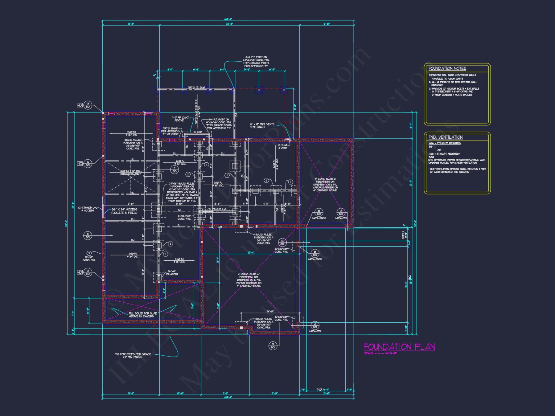 Detailed house Plan Blueprint with Traditional Architecture