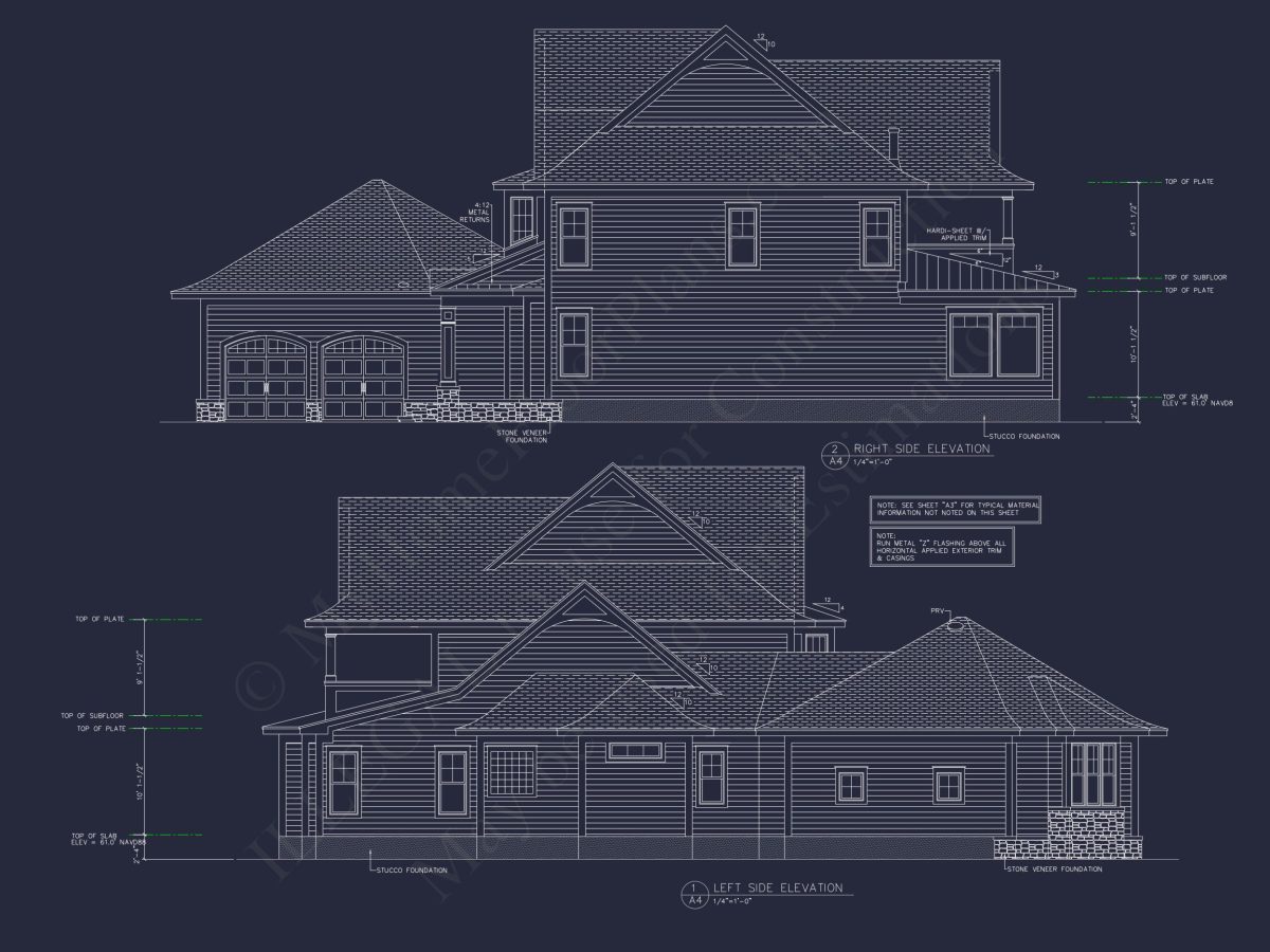 Detailed house Plan With Floor Plans, Blueprints & CAD Designs