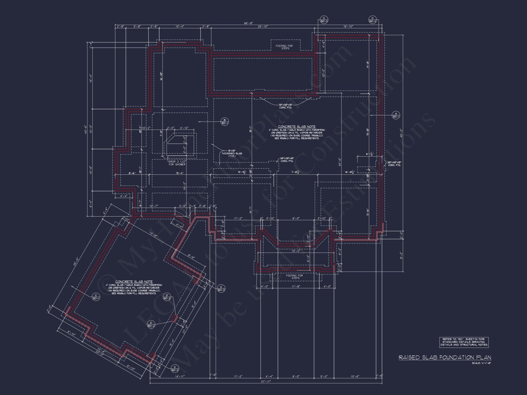 Detailed house Plan With Floor Plans, Blueprints & CAD Designs