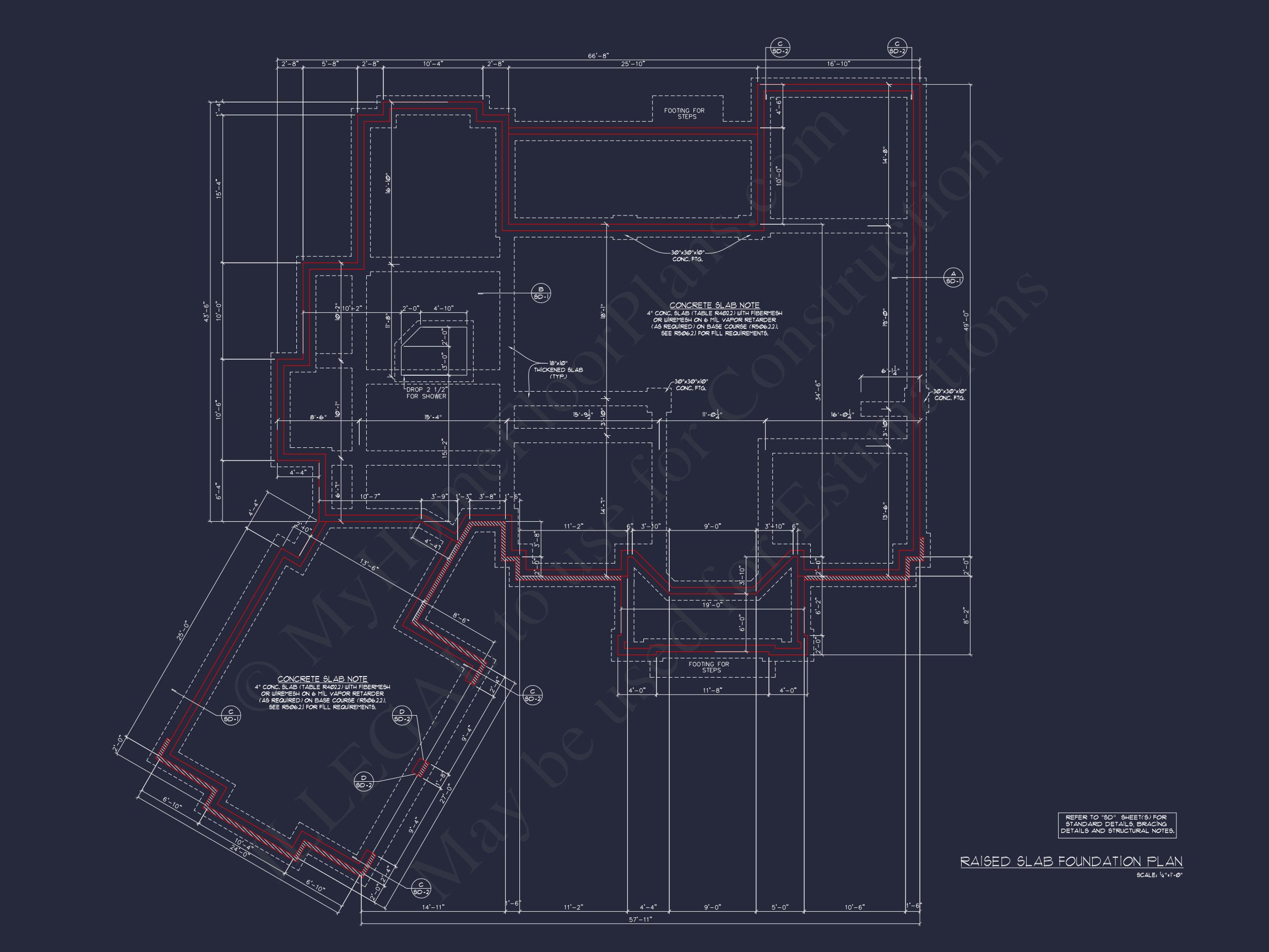 Detailed house Plan With Floor Plans, Blueprints & CAD Designs
