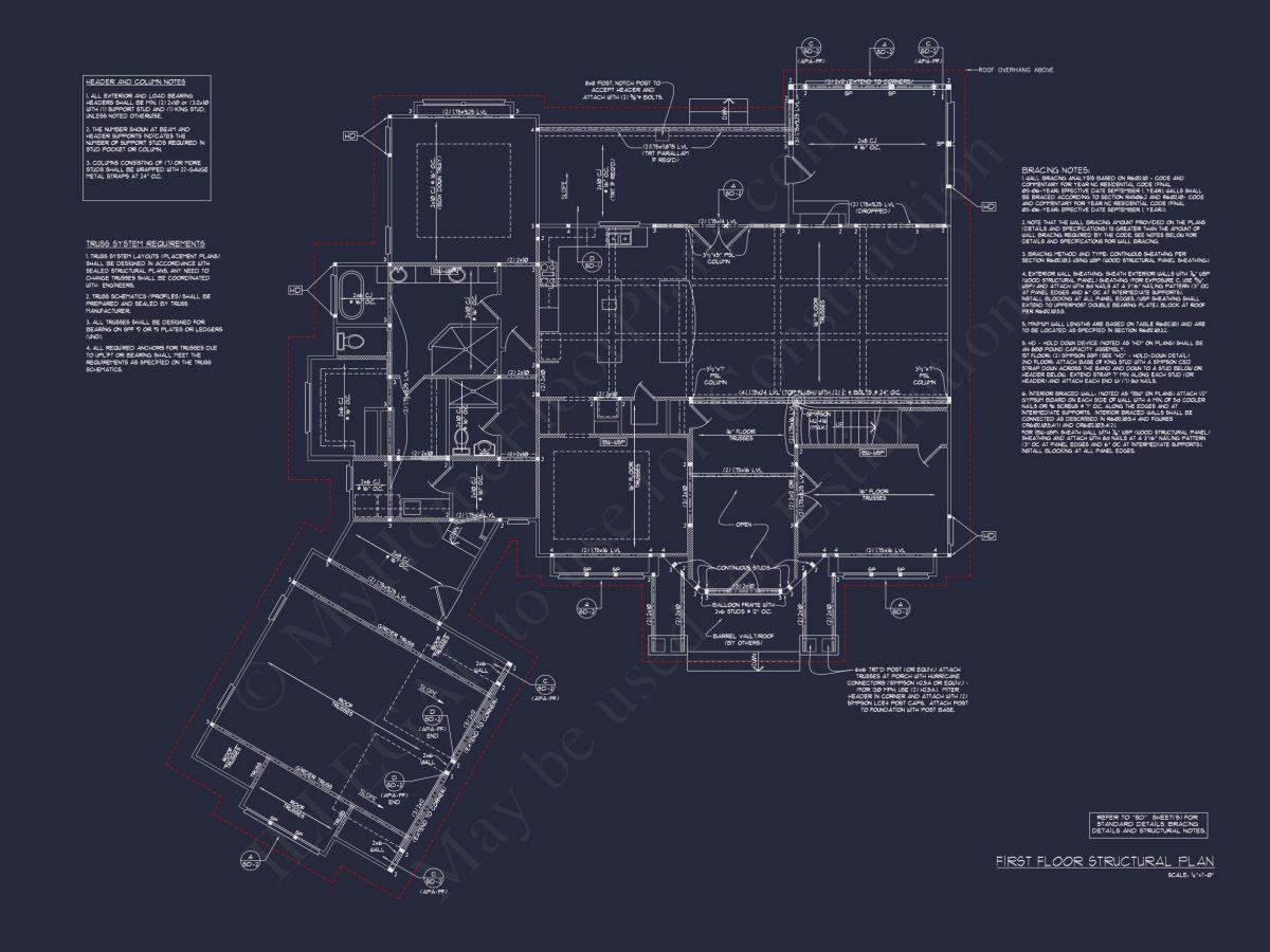 Detailed house Plan With Floor Plans, Blueprints & CAD Designs