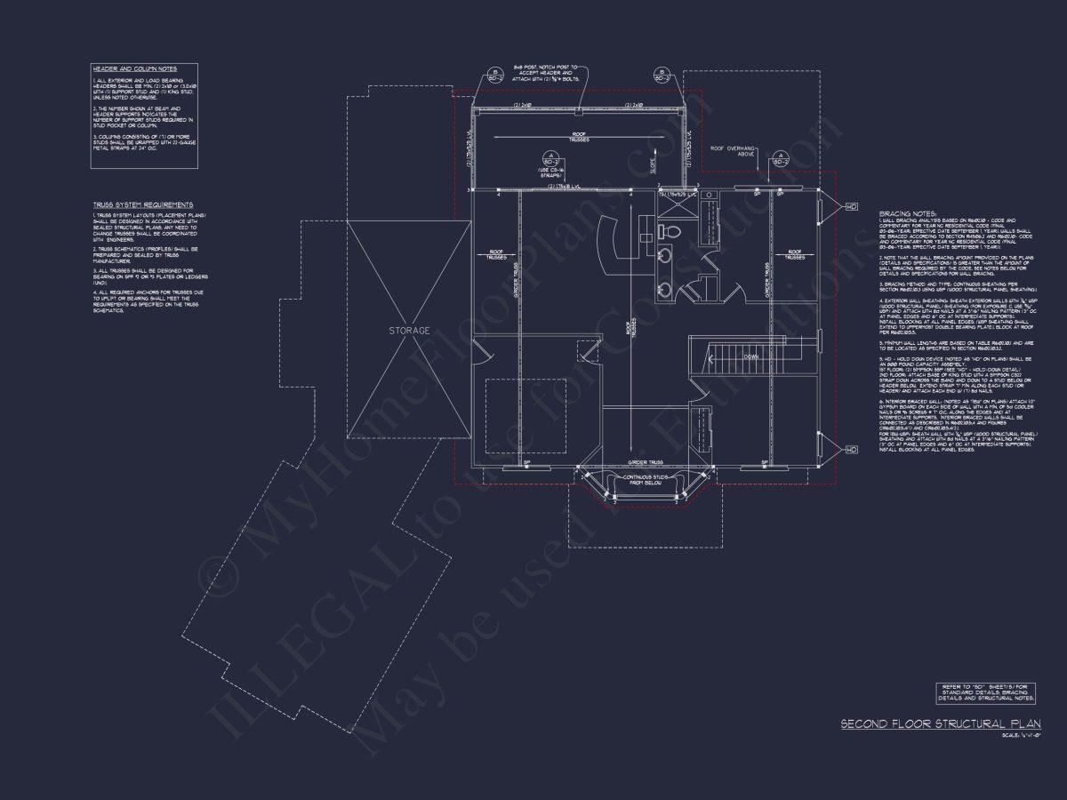 Detailed house Plan With Floor Plans, Blueprints & CAD Designs
