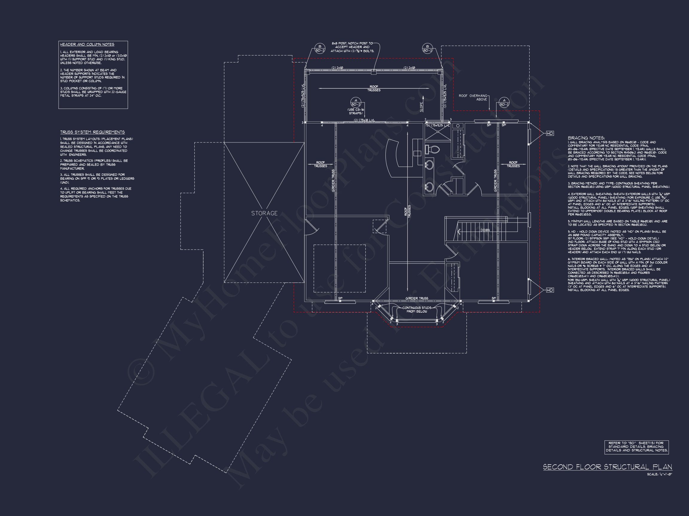 Detailed house Plan With Floor Plans, Blueprints & CAD Designs