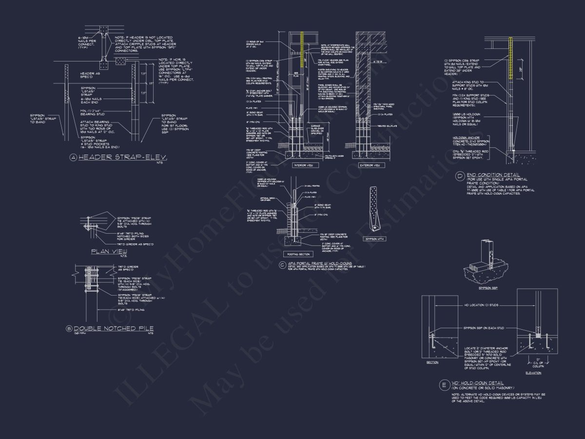 Detailed house Plan With Floor Plans, Blueprints & CAD Designs