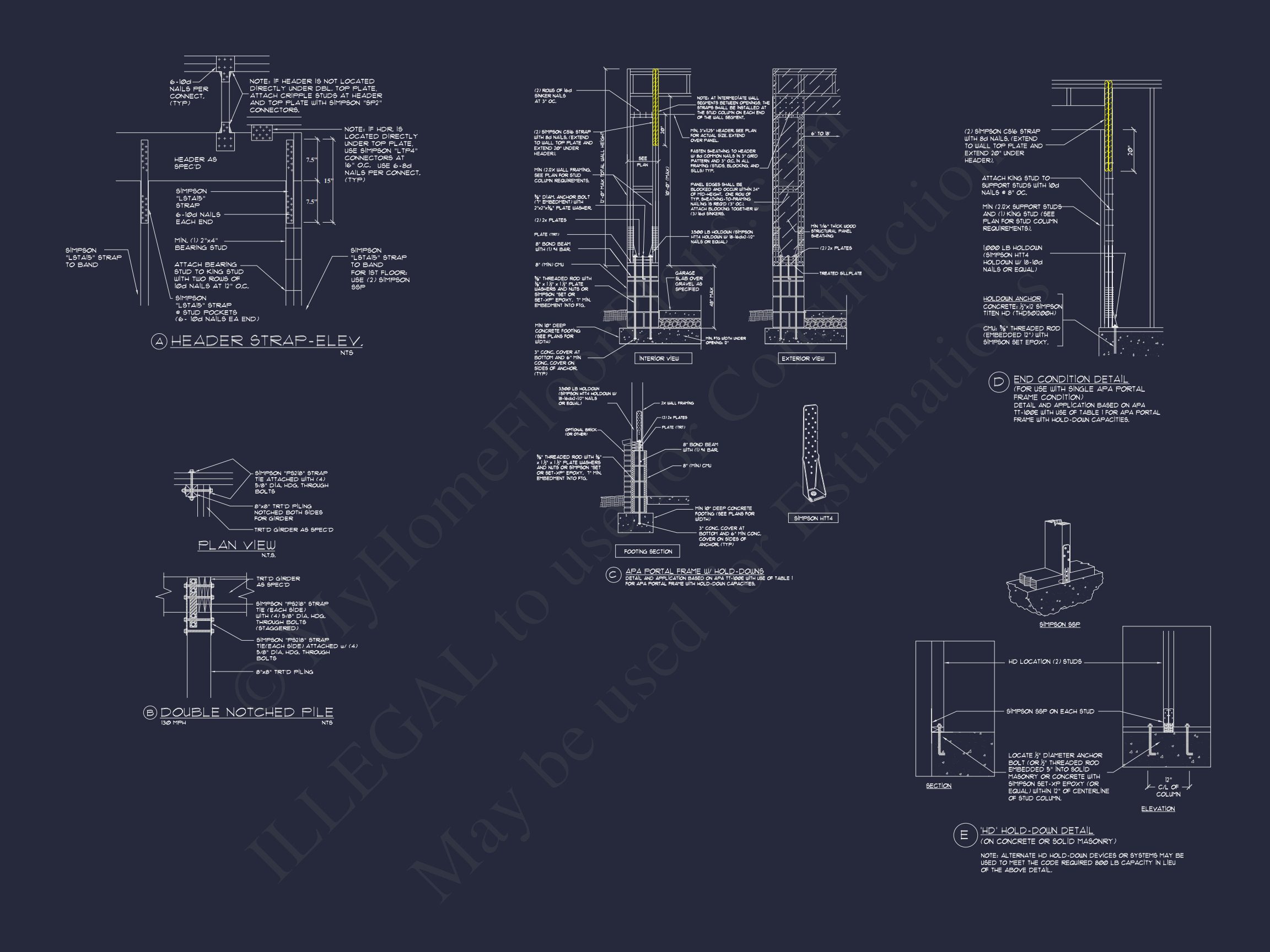 Detailed house Plan With Floor Plans, Blueprints & CAD Designs