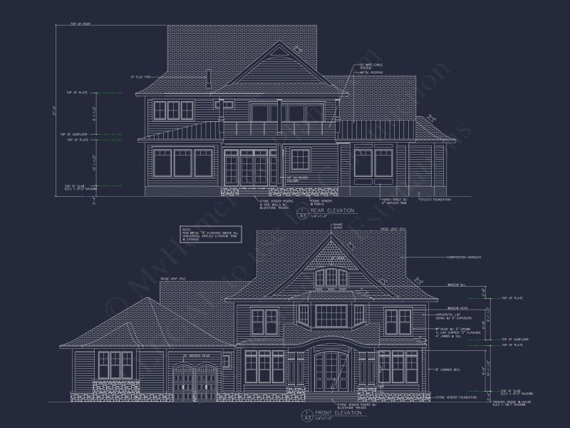 Detailed house Plan With Floor Plans, Blueprints & CAD Designs