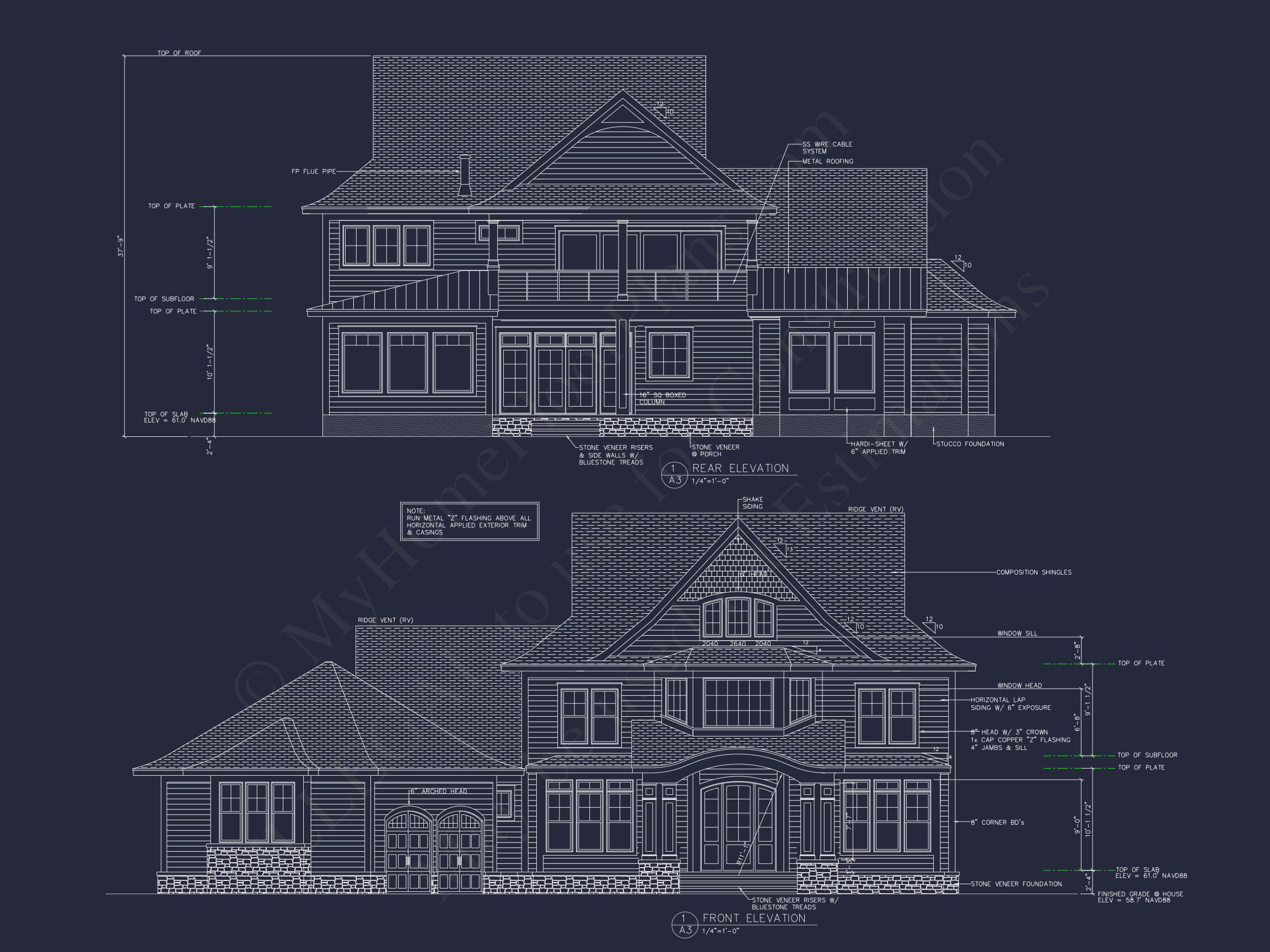 Detailed house Plan With Floor Plans, Blueprints & CAD Designs