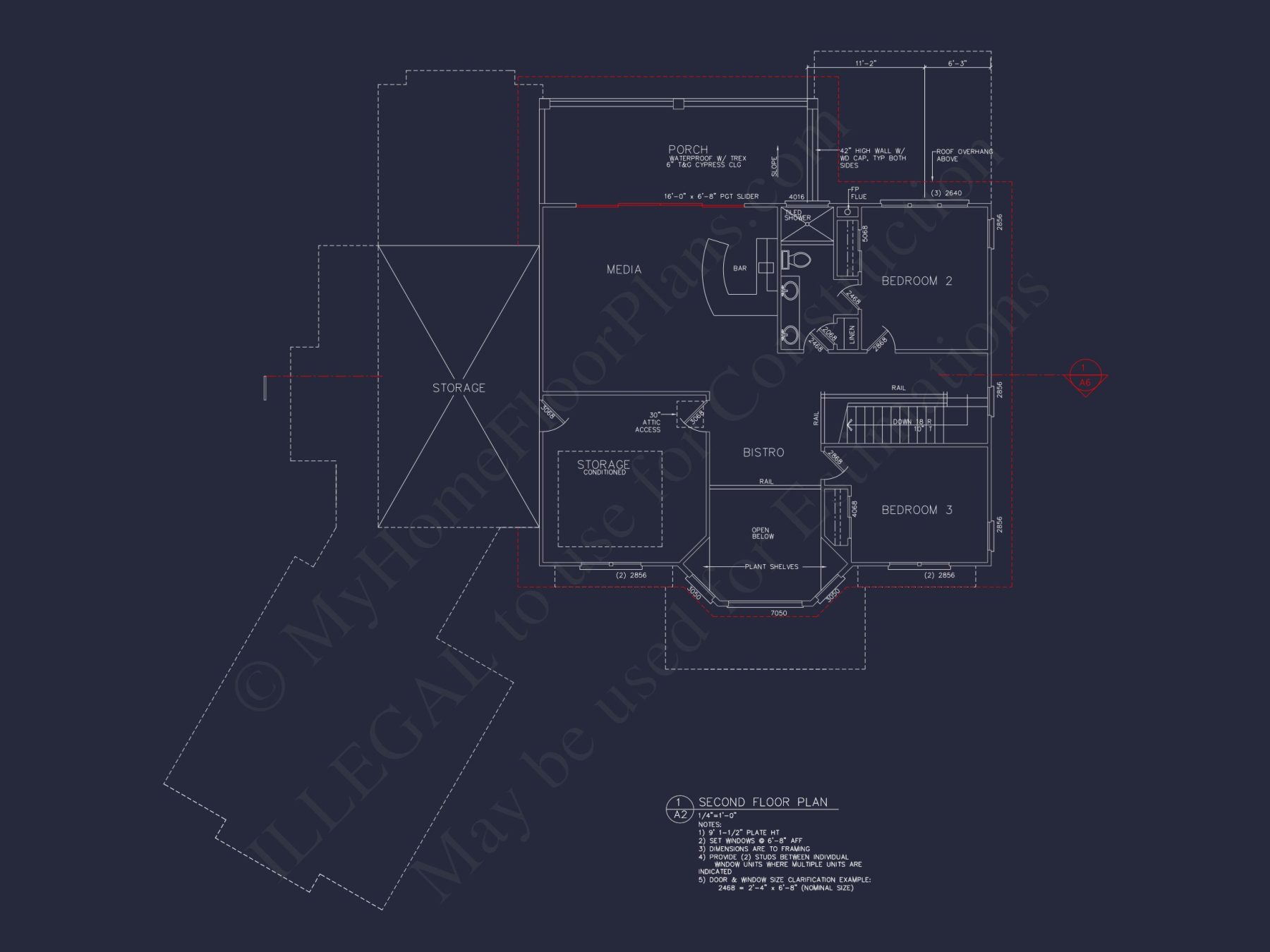 Detailed house Plan With Floor Plans, Blueprints & CAD Designs