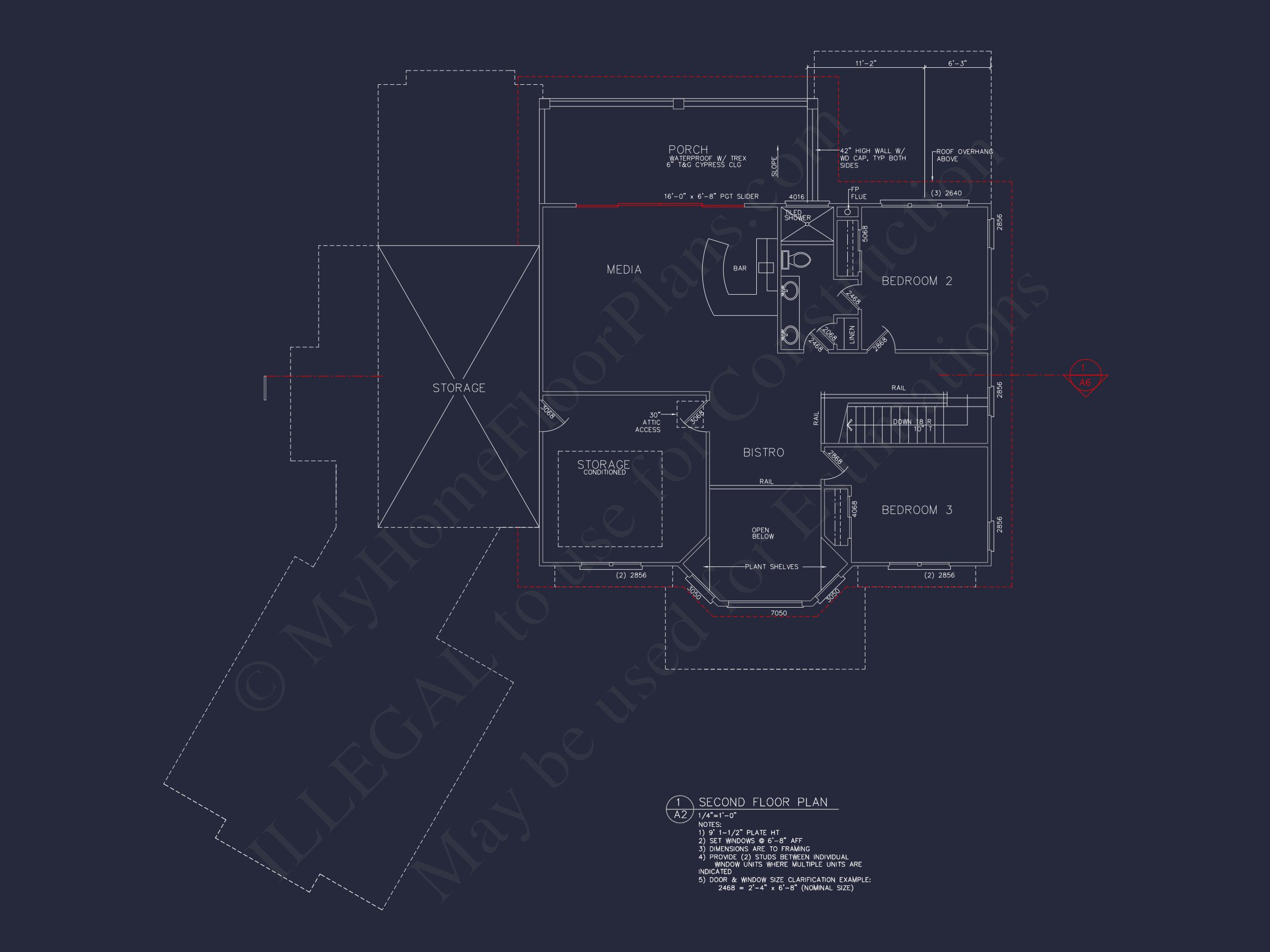 Detailed house Plan With Floor Plans, Blueprints & CAD Designs