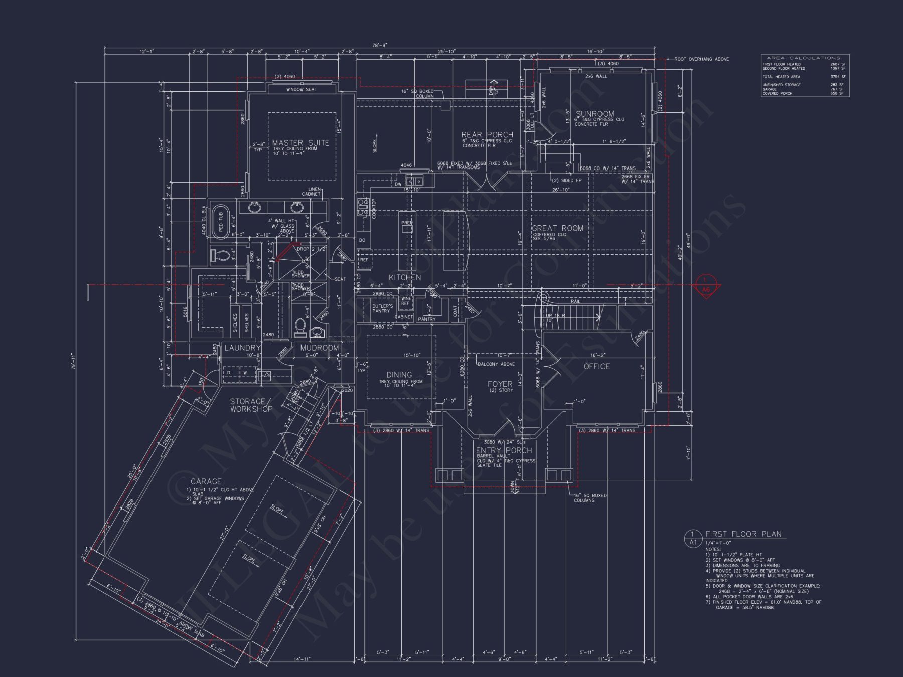 Detailed house Plan With Floor Plans, Blueprints & CAD Designs