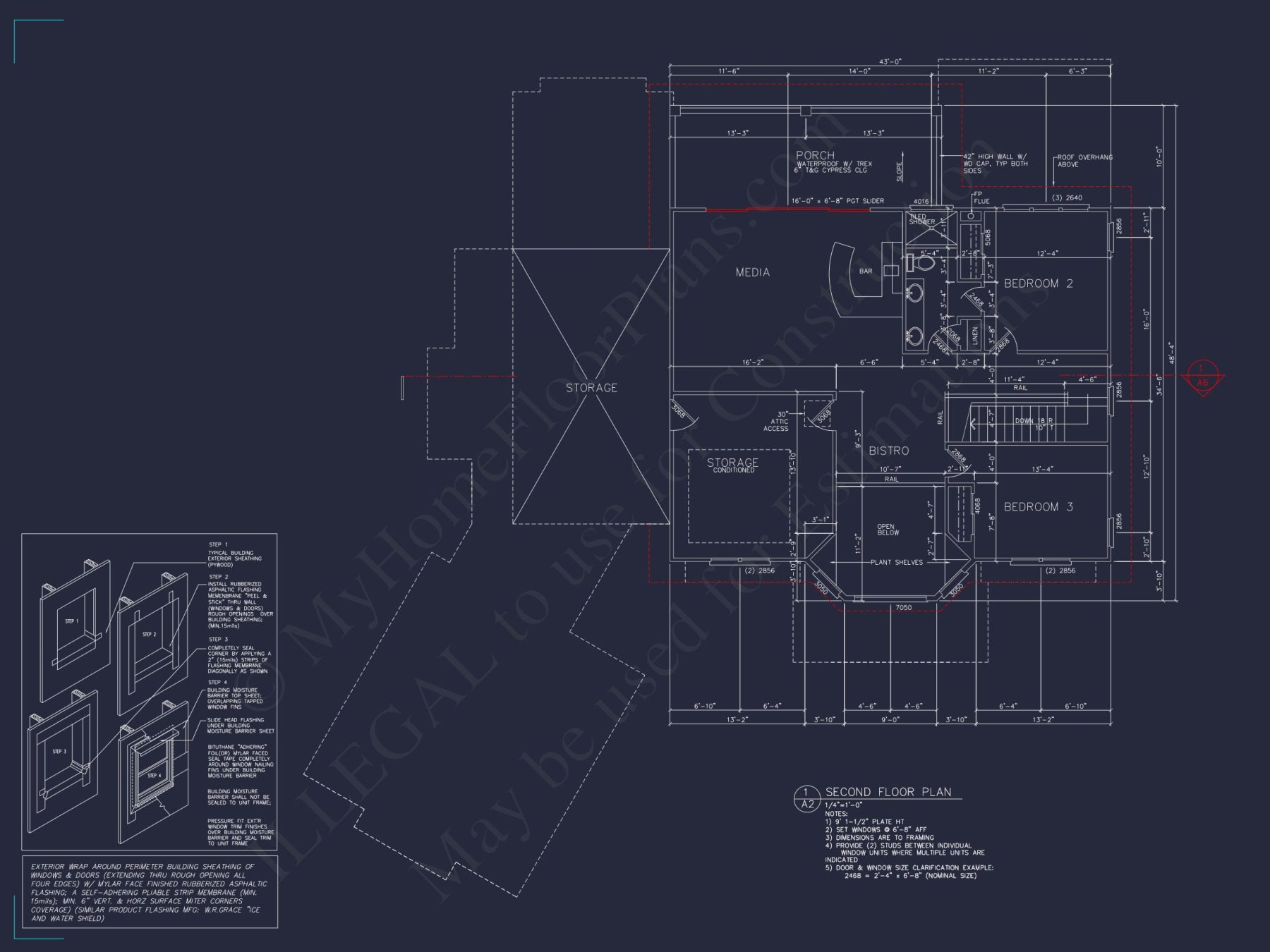 Detailed house Plan With Floor Plans, Blueprints & CAD Designs