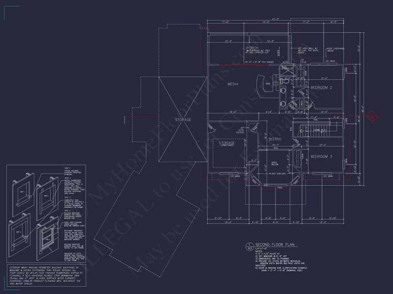 Detailed house Plan With Floor Plans, Blueprints & CAD Designs