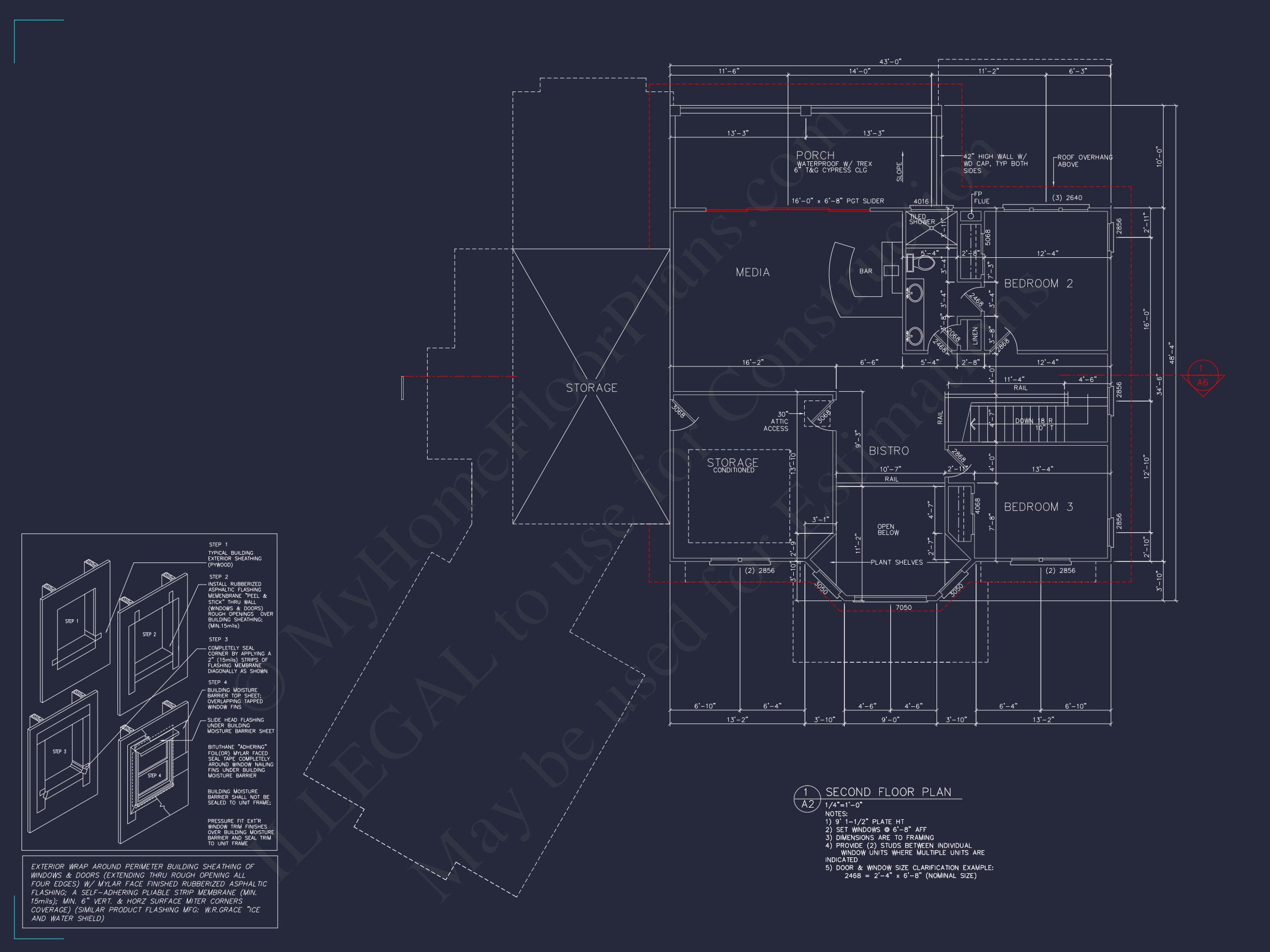 Detailed house Plan With Floor Plans, Blueprints & CAD Designs