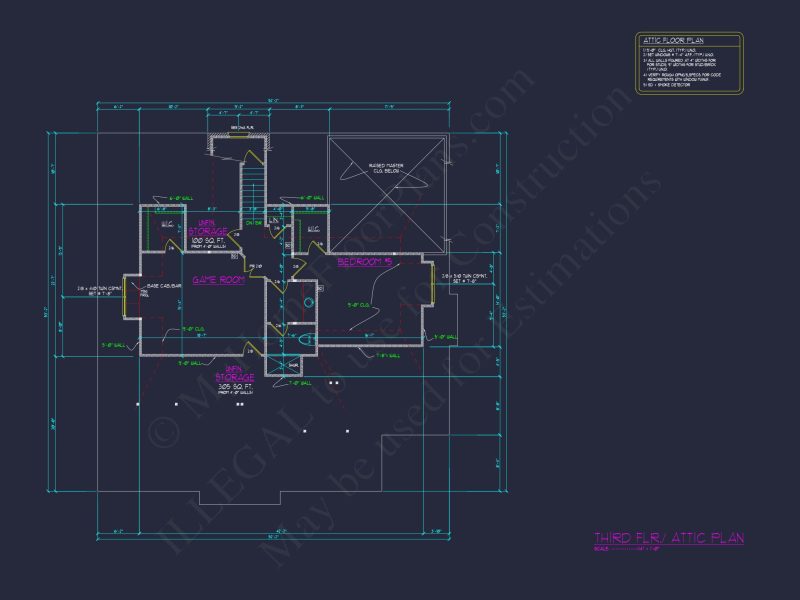 Detailed house Plan with 5 Beds, Floor Designs & CAD Blueprint