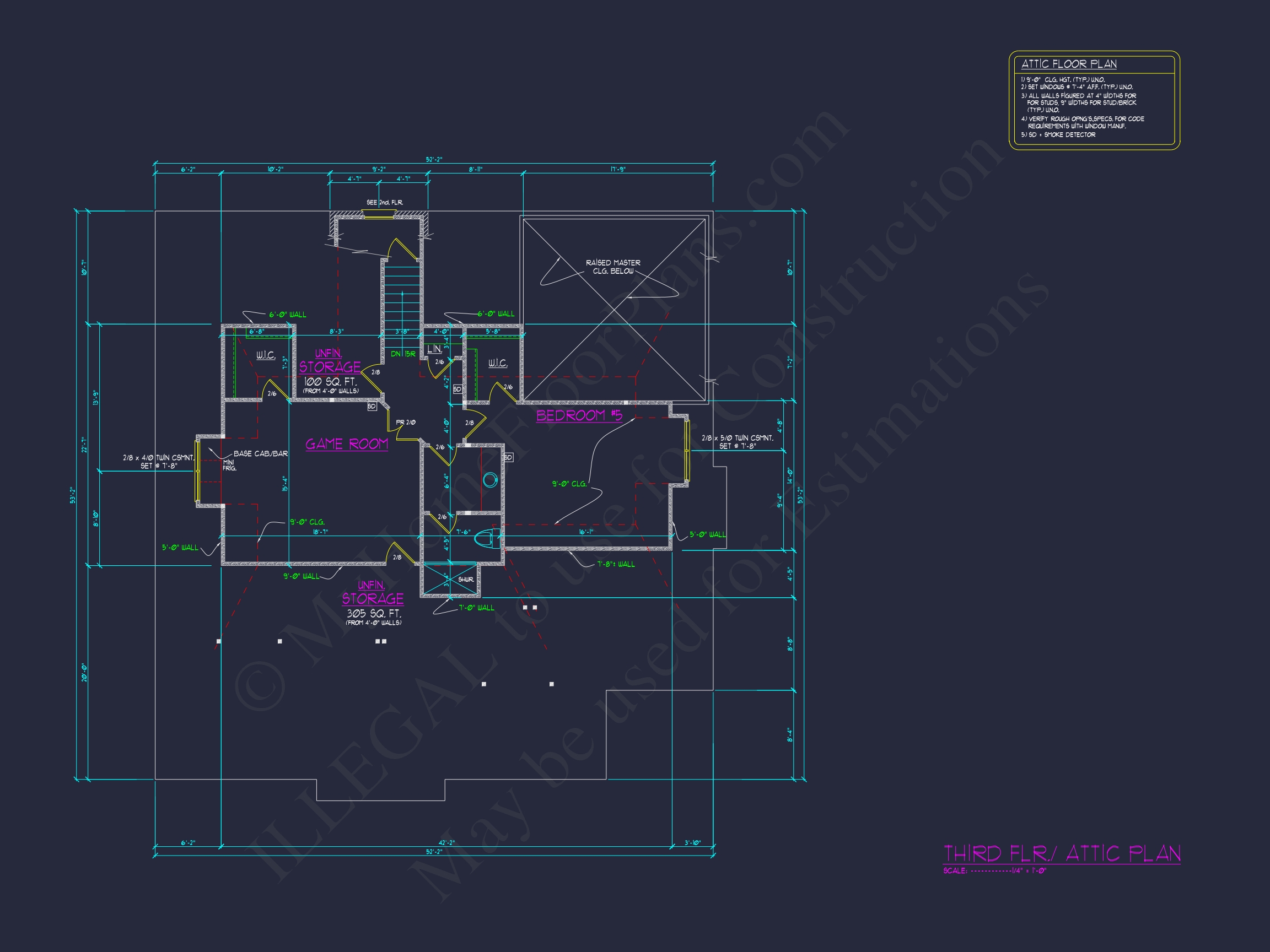 Detailed Home Plan with 5 Beds,Floor Designs & CAD Blueprint