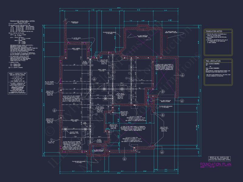 Detailed house Plan with 5 Beds, Floor Designs & CAD Blueprint