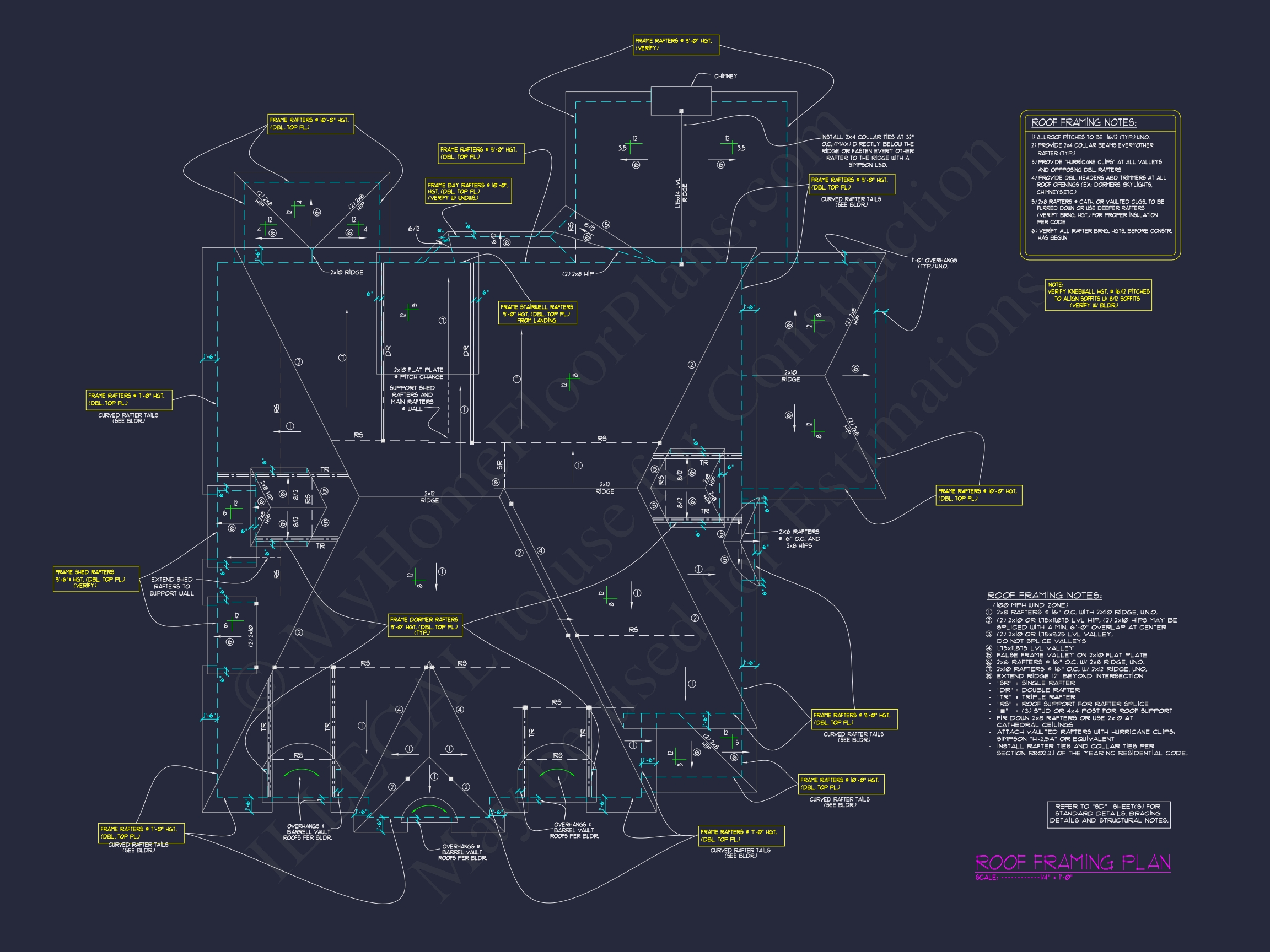 Detailed Home Plan with 5 Beds,Floor Designs & CAD Blueprint