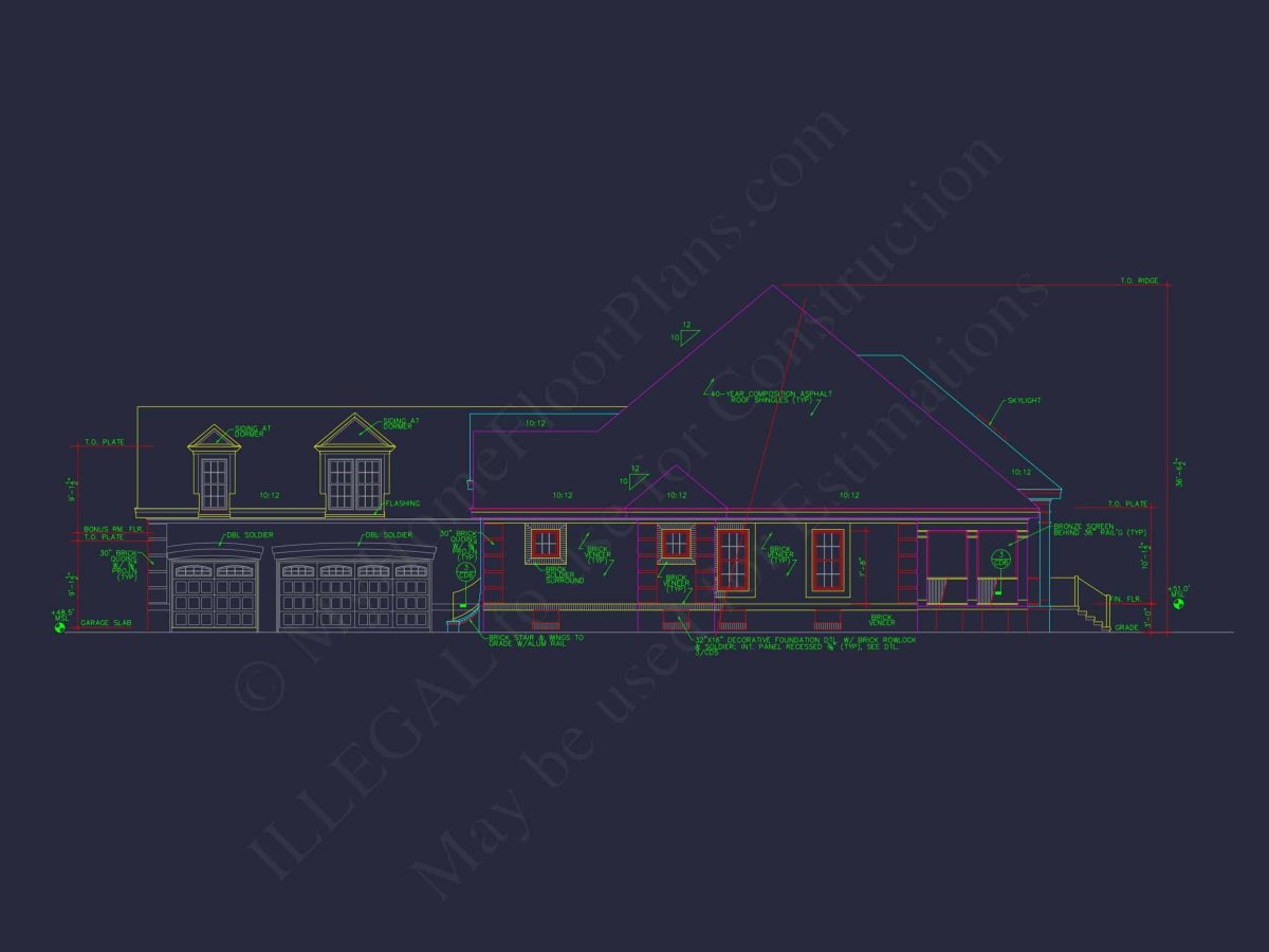 Detailed house Plan with CAD Designs: Floor Plan & Blueprint