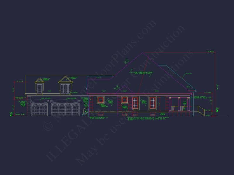 Detailed house Plan with CAD Designs: Floor Plan & Blueprint