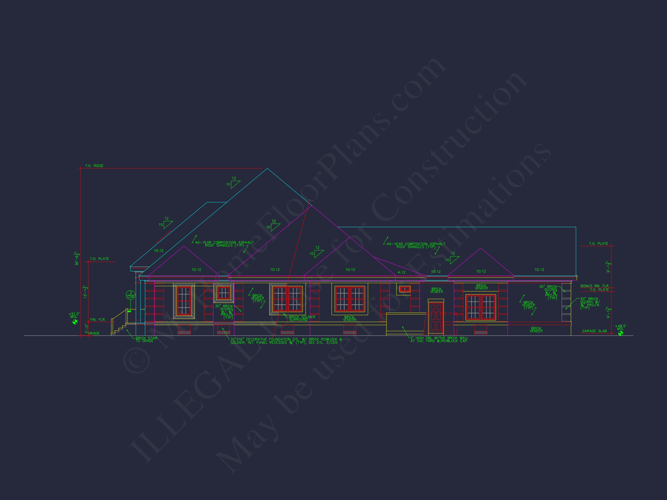 Detailed Home Plan with CAD Designs: Floor Plan & Blueprint