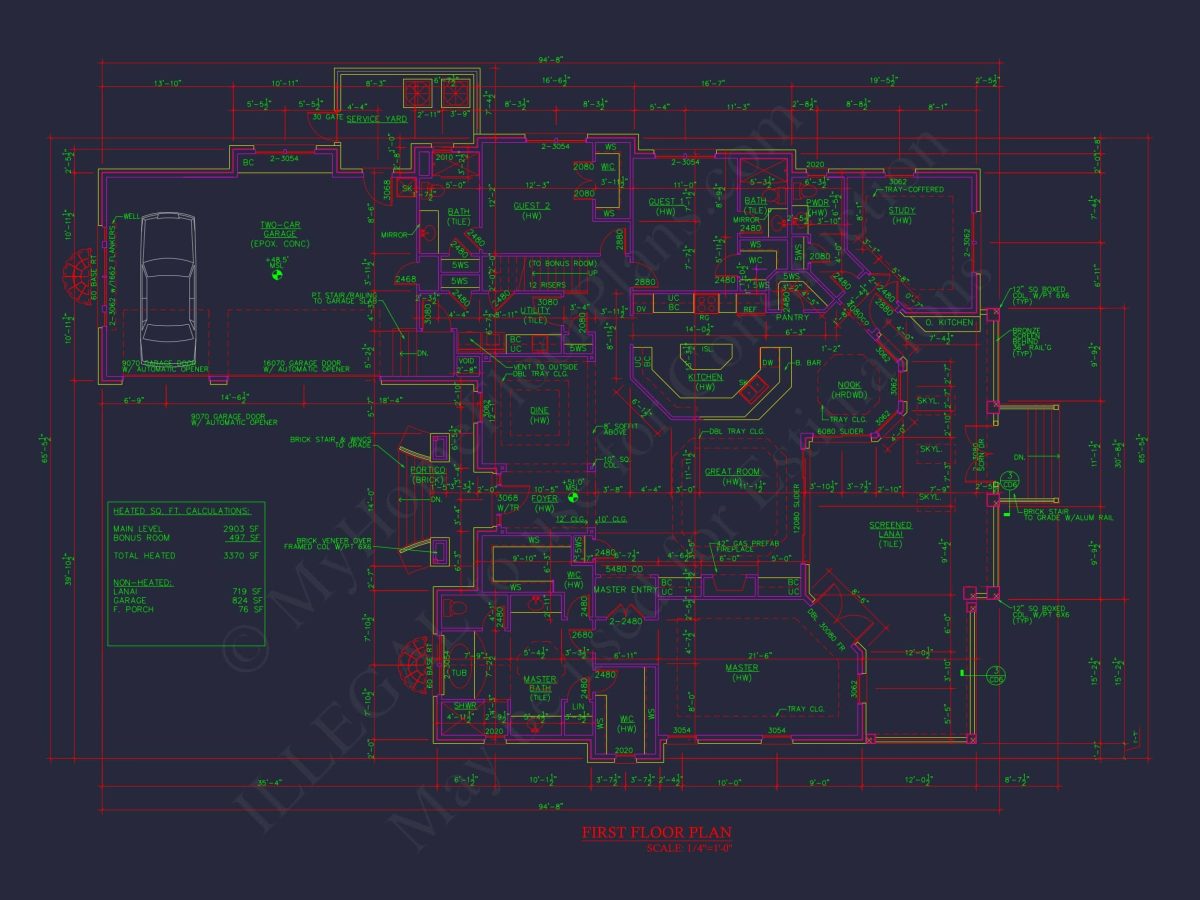 Detailed house Plan with CAD Designs: Floor Plan & Blueprint