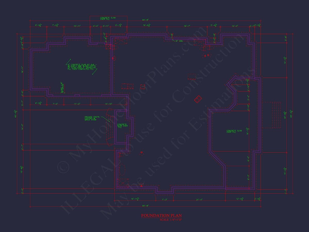 Detailed house Plan with CAD Designs: Floor Plan & Blueprint