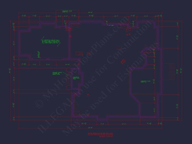 Detailed house Plan with CAD Designs: Floor Plan & Blueprint