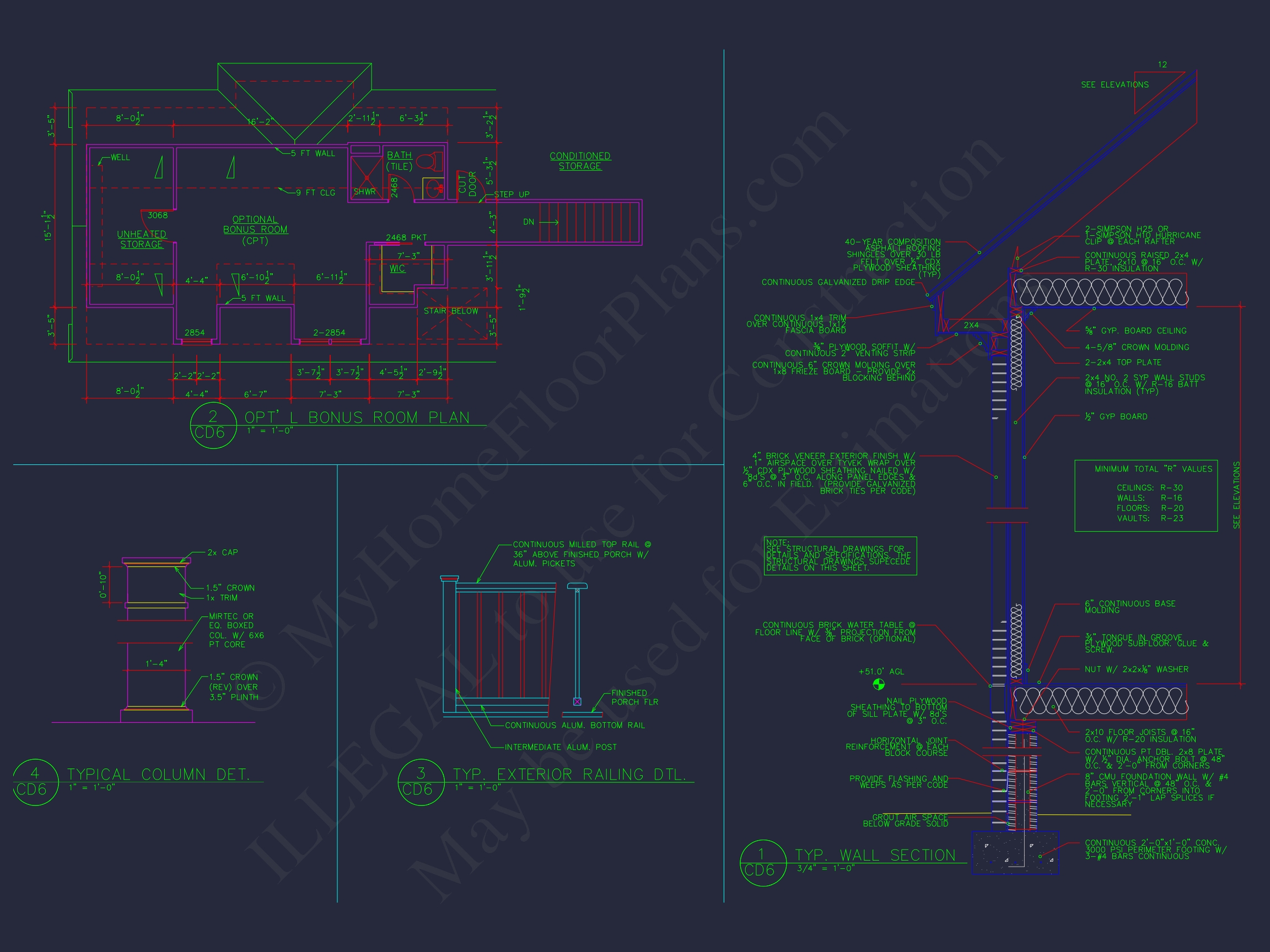 Detailed Home Plan with CAD Designs: Floor Plan & Blueprint