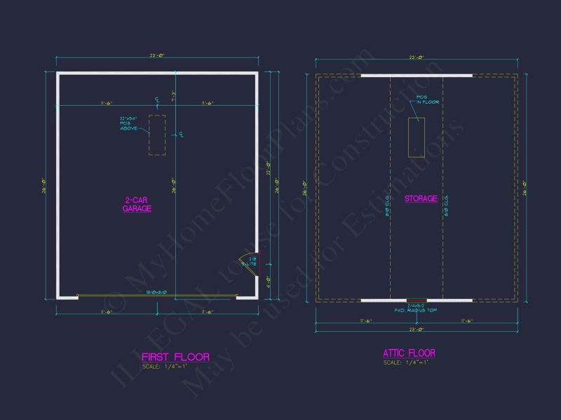 Discover Garage Blueprints with Floor Plans and CAD Designs