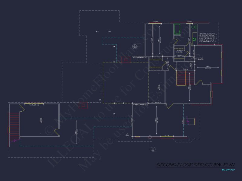Discover This Colonial Floor Plan with a Spacious CAD house Design