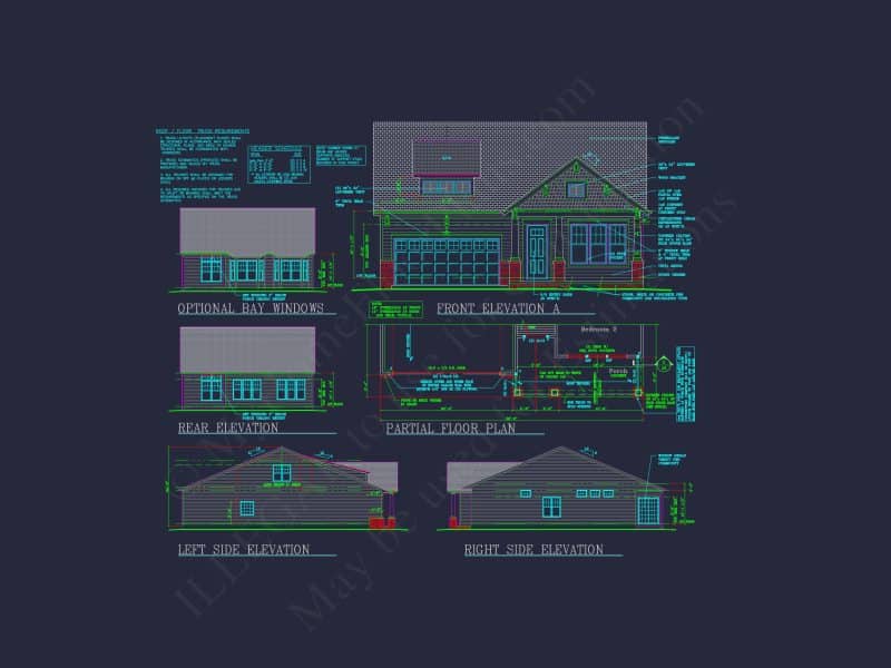 Dream Colonial house Floor Plan: 2-Story Blueprint & CAD Designs