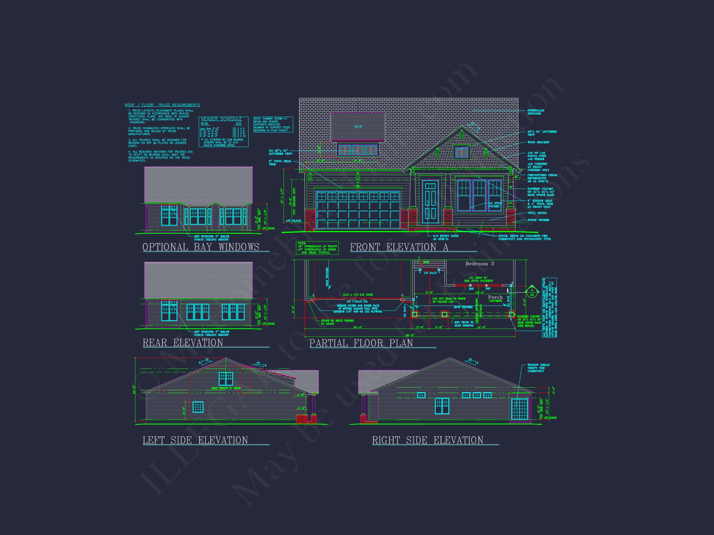 Dream Colonial Home Floor Plan: 2-Story Blueprint & CAD Designs