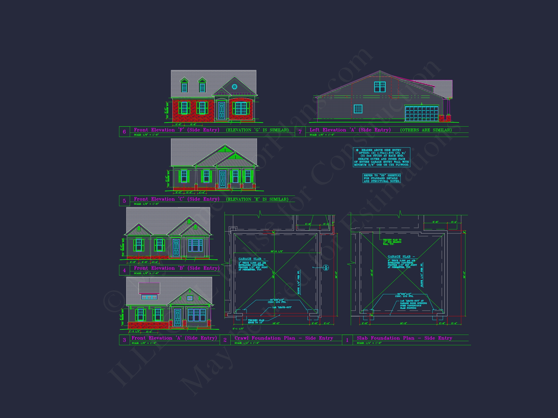 Dream Colonial Home Floor Plan: 2-Story Blueprint & CAD Designs