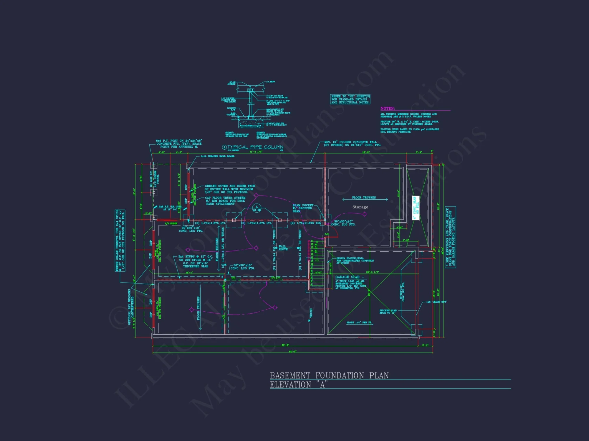 Dream Colonial house Floor Plan: 2-Story Blueprint & CAD Designs