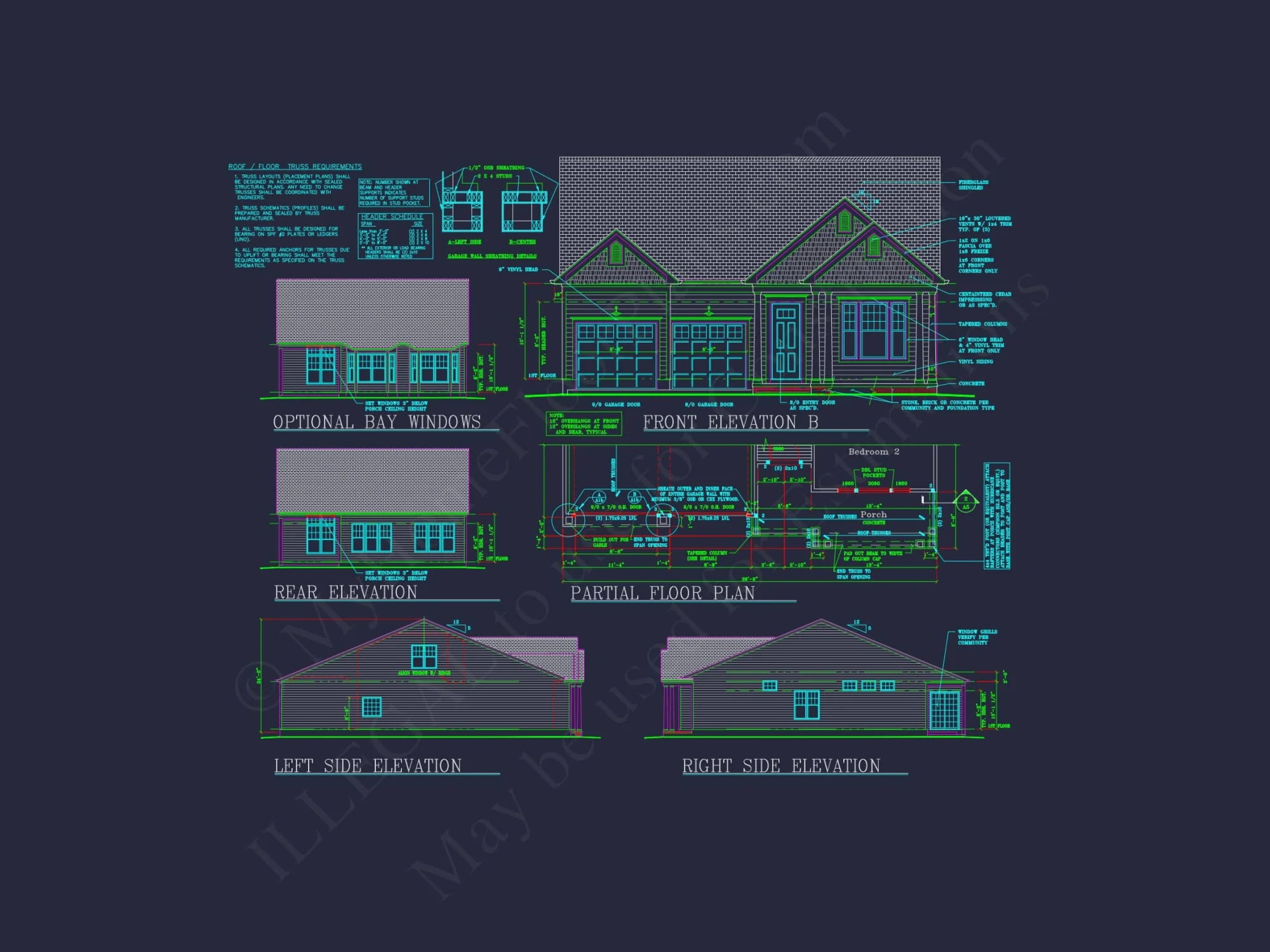 Dream Colonial house Floor Plan: 2-Story Blueprint & CAD Designs