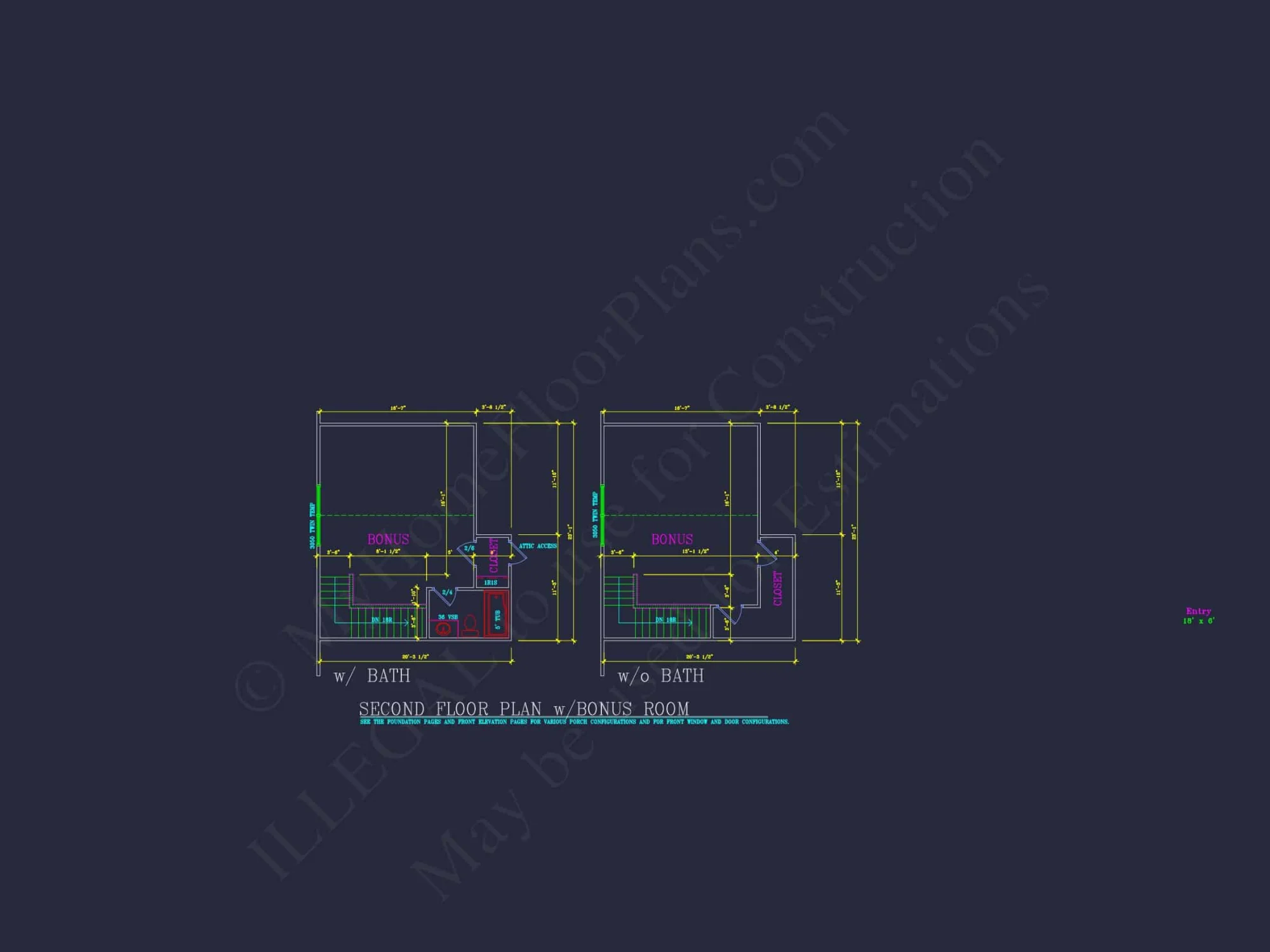 Dream Colonial house Floor Plan: 2-Story Blueprint & CAD Designs