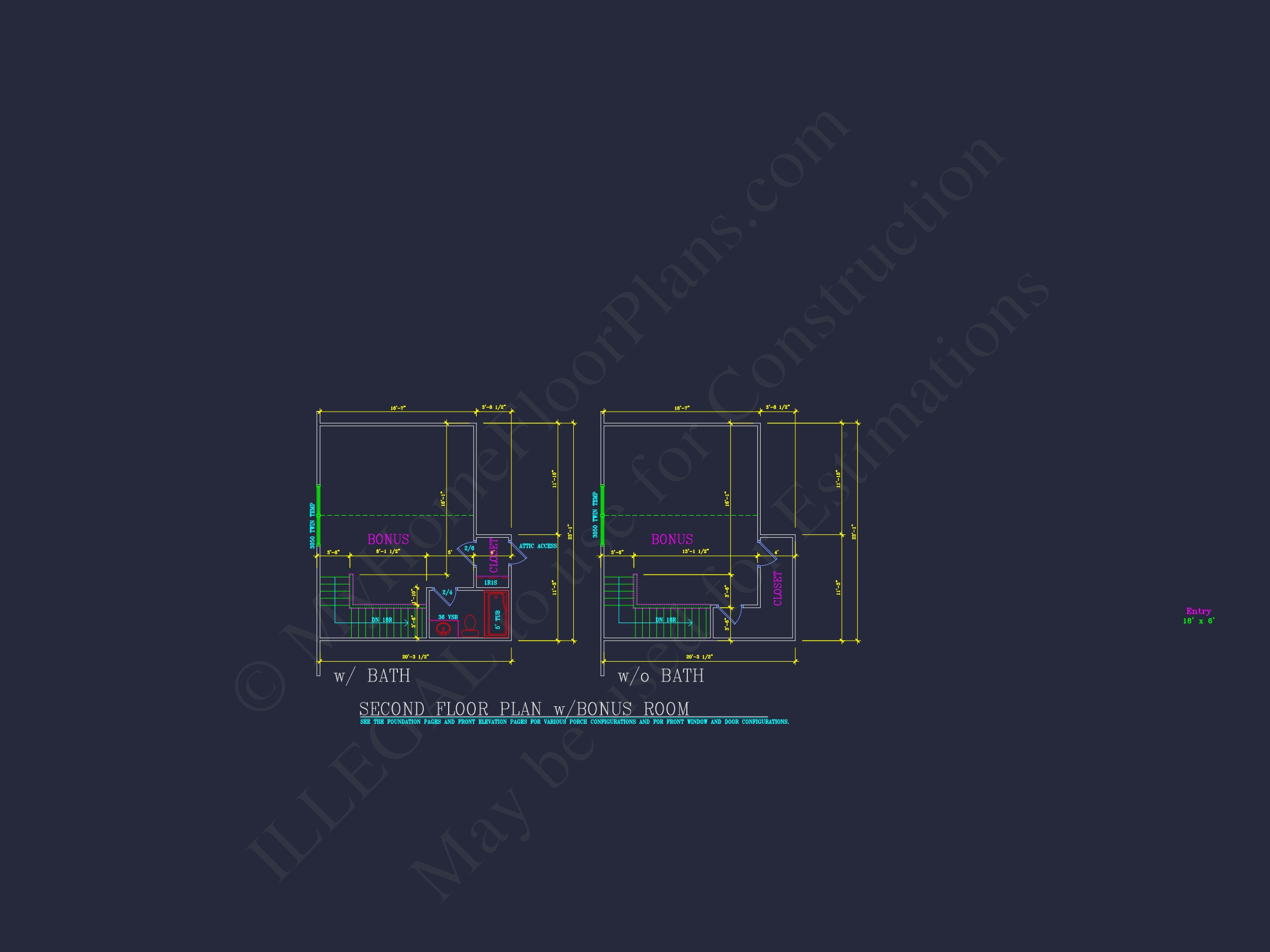 Dream Colonial Home Floor Plan: 2-Story Blueprint & CAD Designs