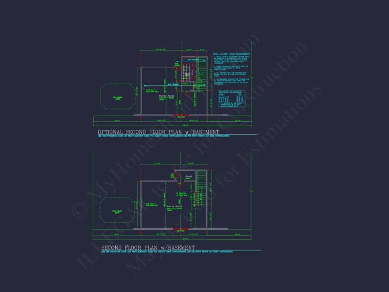Dream Colonial house Floor Plan: 2-Story Blueprint & CAD Designs