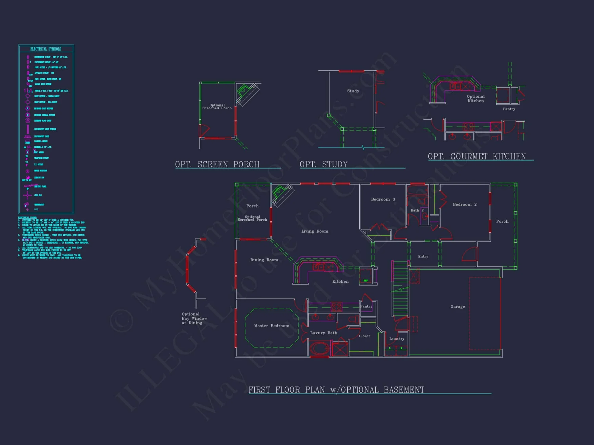 Dream Colonial house Floor Plan: 2-Story Blueprint & CAD Designs