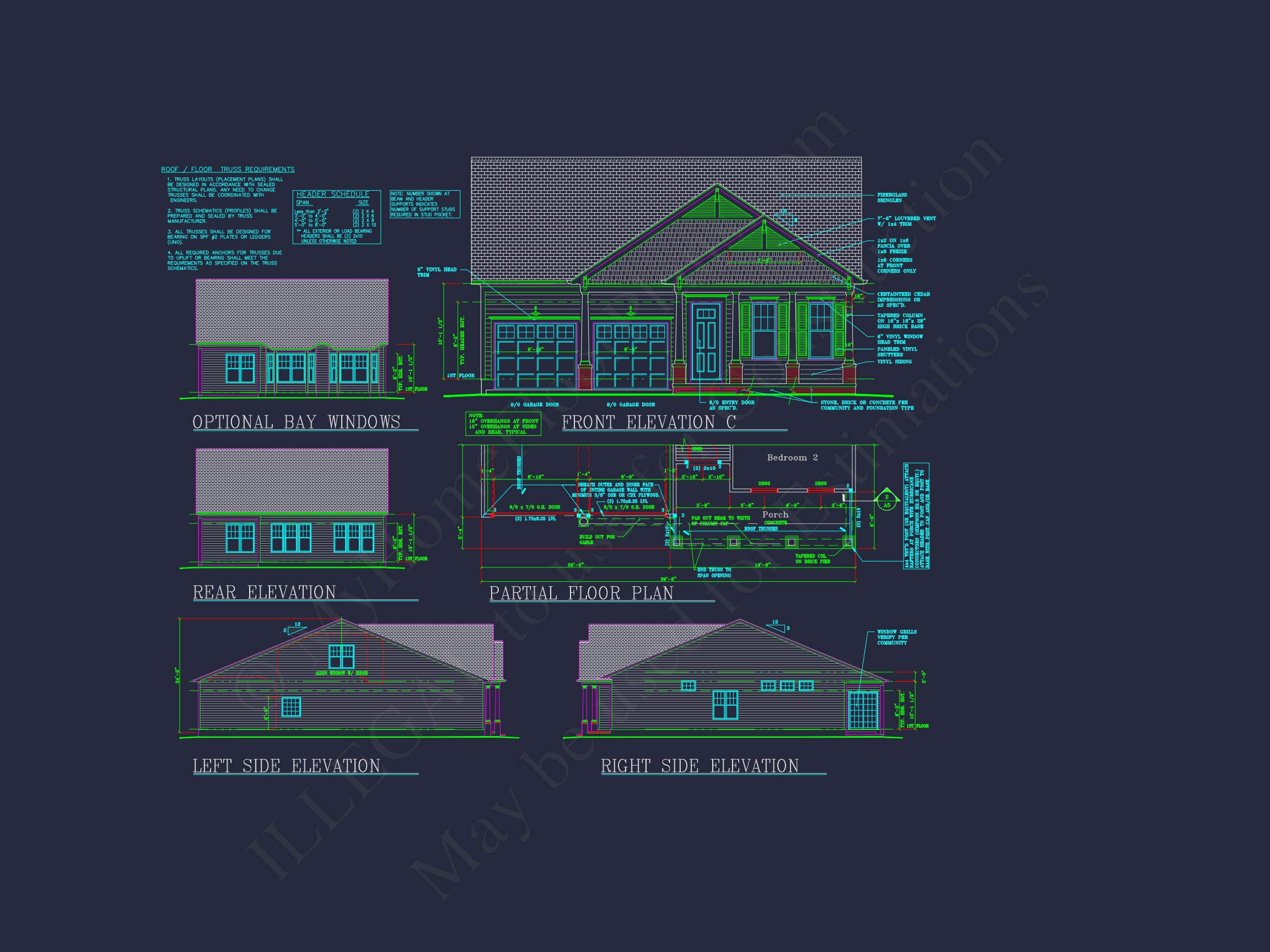 Dream Colonial Home Floor Plan: 2-Story Blueprint & CAD Designs